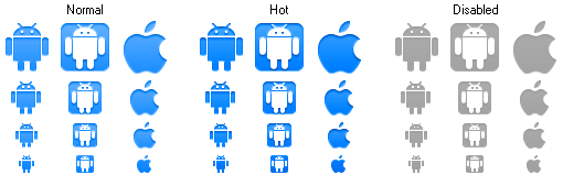 android-styled icons
