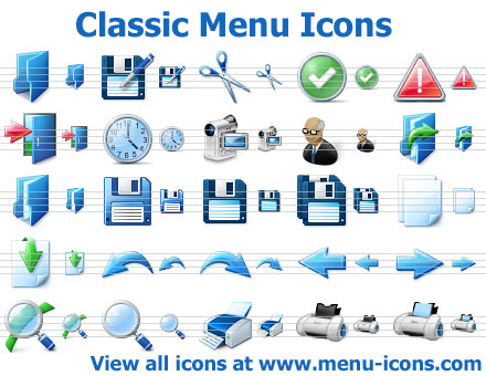 A bundle of classic menu icons for any application or website interface